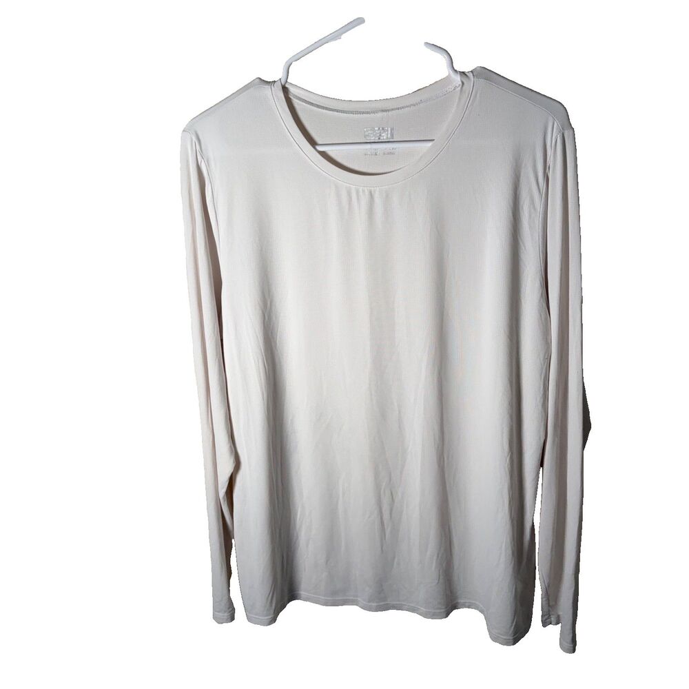 32 Degrees Cool T-Shirt Women's XL White Mesh Vented Long Sleeve Top Shirt